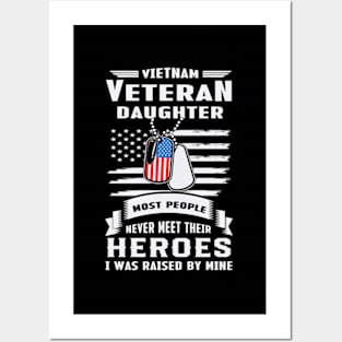 Vietnam Veteran Daughter Raised By A Hero Purple Posters and Art